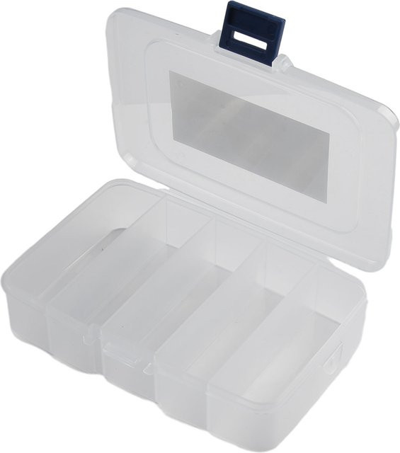 Transparente Kunststoff-Aufbewahrungsbox für Kleinteile, Werkzeug, Schrauben und Schmuck, B/T/H: 14,3 x 9,0 x 3,5 cm - Bild 1