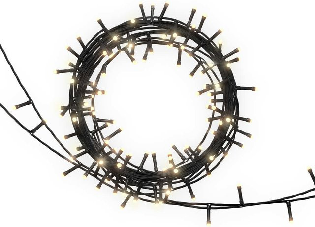 Hombli Smarte Lichterkette für innen und außen, 20m, Weiß-Schwarz, dimmbar - Bild 1