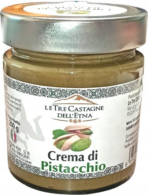 Le Tre Castagne dell'Etna Pistaziencreme mit Pistazienstücken 40% 200 g - Bild 1