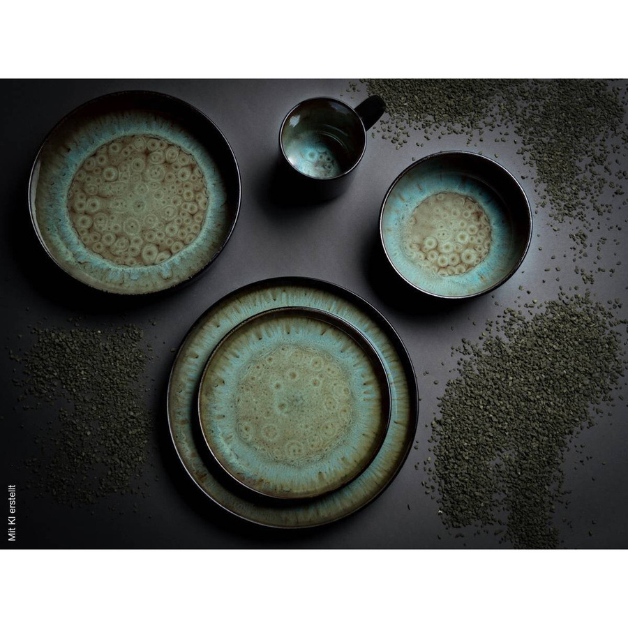 CreaTable Kombiservice Nordic Fjord aus Steinzeug, 10-teilig, grün - Bild 3