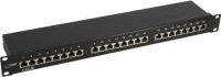 InLine Patchfeld Cat.5e 24-fach, 1HE, Breite: 48,26 cm, schwarz, RAL9005 - Bild 1