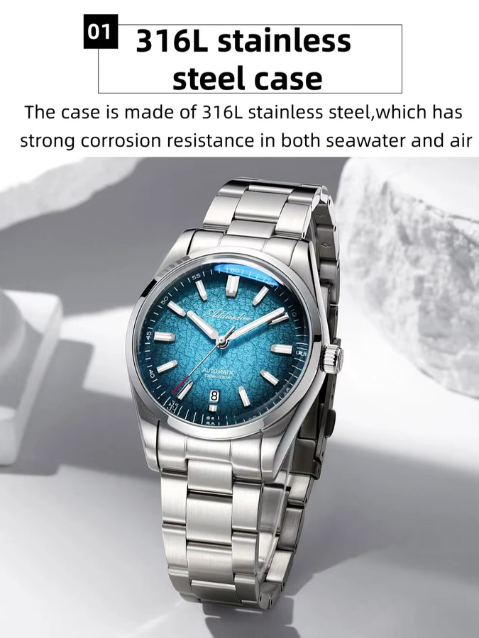 ADDIESDIVE Armbanduhr, Automatik, Edelstahl, 39 mm, Herren - Bild 4
