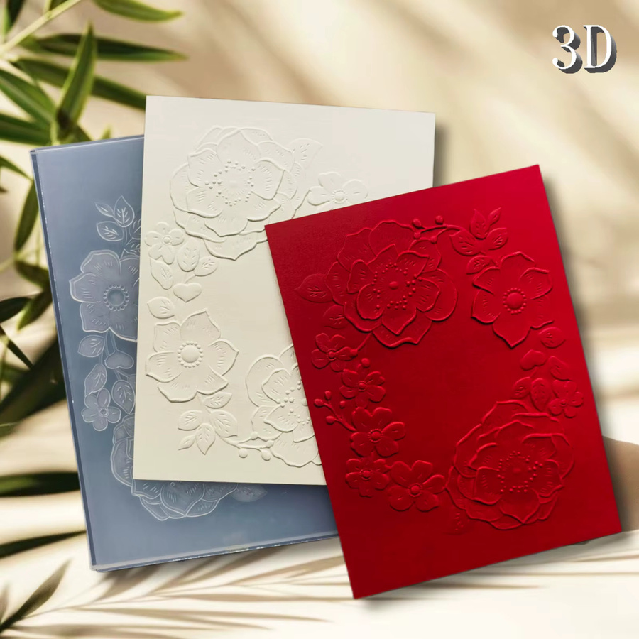 Ruihan 3D-geprägte Feile mit weißem Kunststoff-Texturmuster für DIY-Sammelalben - Bild 4