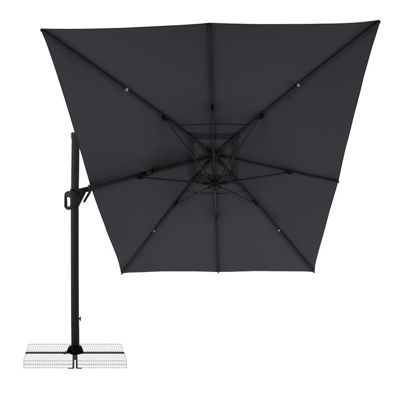 Doppler Ampelschirm LIFE anthrazit B/T: 300 x 400 cm - Bild 4