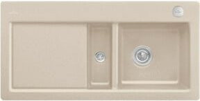 Villeroy & Boch Spüle Subway 60 in Beige aus Keramik mit Ablaufgarnitur und Exzenter - Bild 1