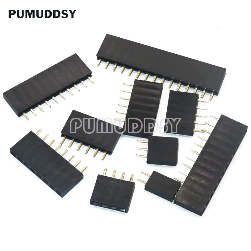 PUMUDDSY Einreihige Buchse mit 2,54mm Abstand in Schwarz für Arduino und Leiterplatten - Bild 2