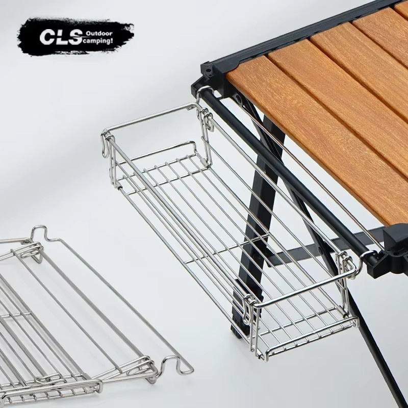 MOUNTAINHIKER Outdoor Aluminium Tisch Erweiterung mit Mesh-Korb in Silber - Bild 5