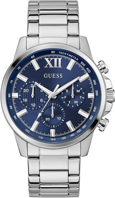 Guess Armbanduhr Walker, Quarz, Edelstahl, Blau, 46 mm, Herren - Bild 1