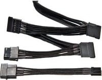 be quiet! SATA-Datenkabel Set, 3x S-ATA + 1x HDD/FDD, Schwarz, Länge: 100 cm - Bild 1