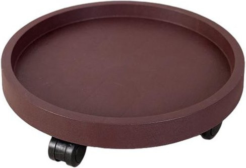 Amusedly Pflanzenroller Rundes Pflanzenuntersetzer mit 4 Rädern in Kaffeebraun - Bild 1