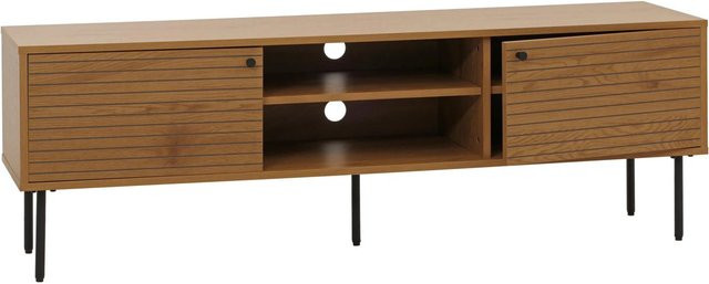 MCW TV-Rack MCW-N78 Lowboard im skandinavischen Stil aus Metall und Holz in Natur, B/T/H: 150 x 50 x 40 cm - Bild 2