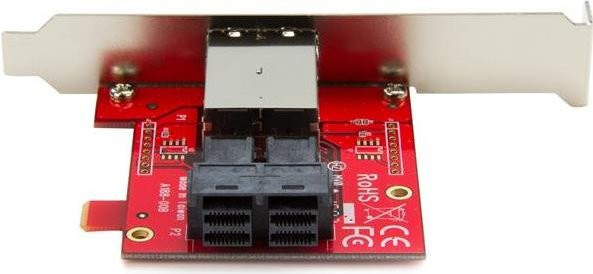 StarTech.com Mini-SAS Adapter Dual SFF-8643 auf SFF-8644 12Gbit/s mit Voll- und Low-Profile Slotblech - Bild 1