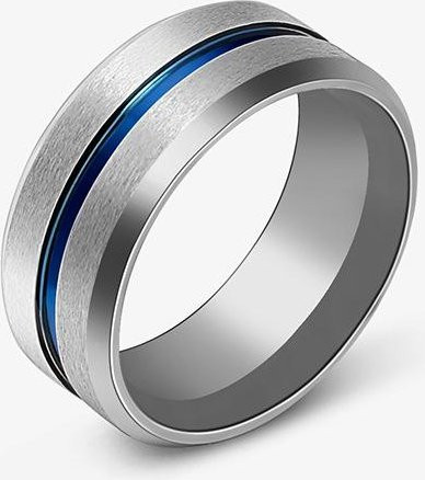 T-fengxinzi Einbauring Edelstahl, 8 mm, Schwarz, Unisex - Bild 1