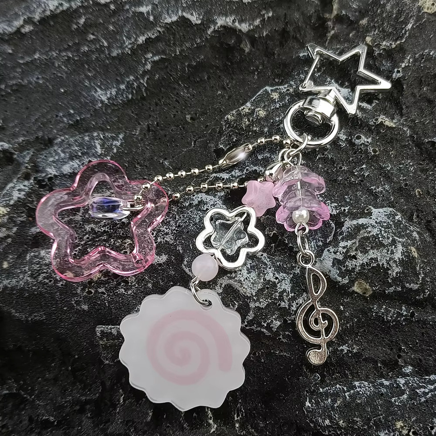 YiYuYiHua Anhänger, Fischkuchen, 3D Schleife, Herz, Silber, Damen - Bild 1