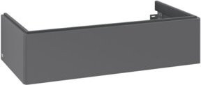 V&B Waschtischunterschrank Antao mit integrierter LED-Auszugsbeleuchtung, Anthrazit lackiert, B/T/H: 98,8 x 25,6 x 49,3 cm - Bild 1