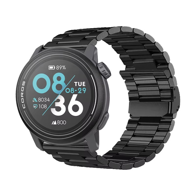 COROS Uhrenarmband Edelstahl, 22 mm, Schwarz, Unisex - Bild 5