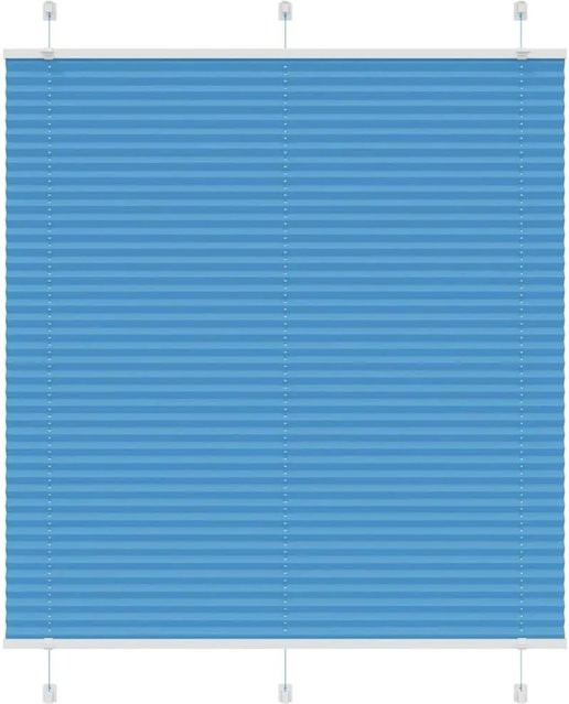 vidaXL Plissee Blau semi-transparent aus Polyester B: 115 cm, H: 150 cm - Bild 1
