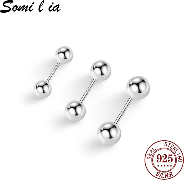 Somilia Mode Ohrstecker, 925 Silber, Knorpelohrring, Damen - Bild 1
