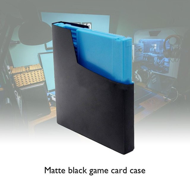 10 Stück APWIKOGER Staubschutzhüllen für NES Spielkassetten in Schwarz Matt - Bild 1