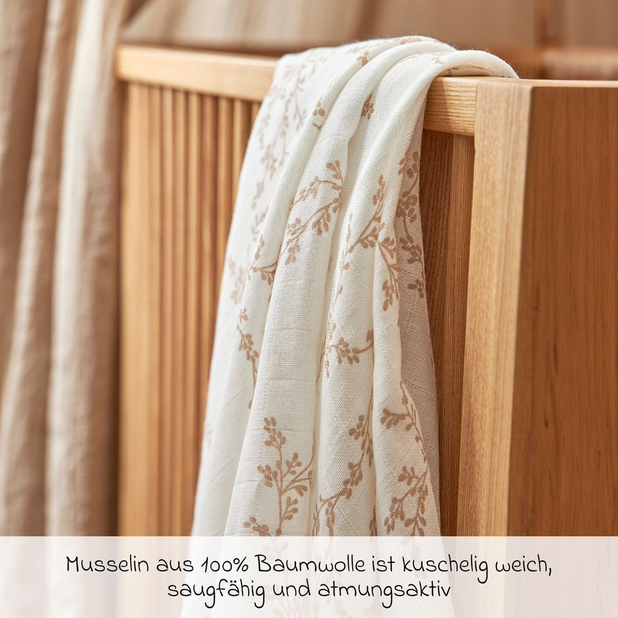 Meyco Mullwindel 3er Pack aus Musselin in Sand/Beige, B/B/B: 70 x 70 cm - Bild 2