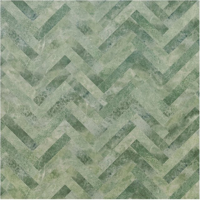 Primaflor PVC Twilight Shade Bodenbelag in Tile-Look, Multicolor und Grün, Breite: 200 cm, Länge: 2400 cm - Bild 1