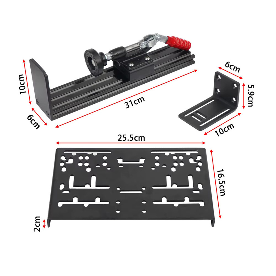 Universal Schreibtisch Halterung für Simulation Racing Shifter mit Clamp-Montage in Schwarz, kompatibel mit Logitech G Driving Force und Thrustmaster TSS & TH8A - Bild 2