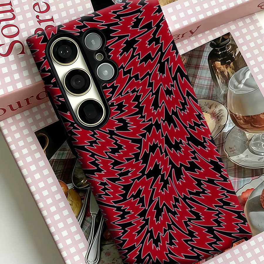 Stoßfeste Doppelschicht Handyhülle Roter Blitz für Samsung Galaxy S25 Ultra, S24 und S23 Ultra Plus - Bild 4