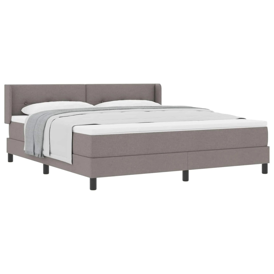 vidaXL Boxspringbett mit Matratze Hybrid Modern B/T: 180 x 200 cm, Farbe: Taupe/Beige/Grau - Bild 2