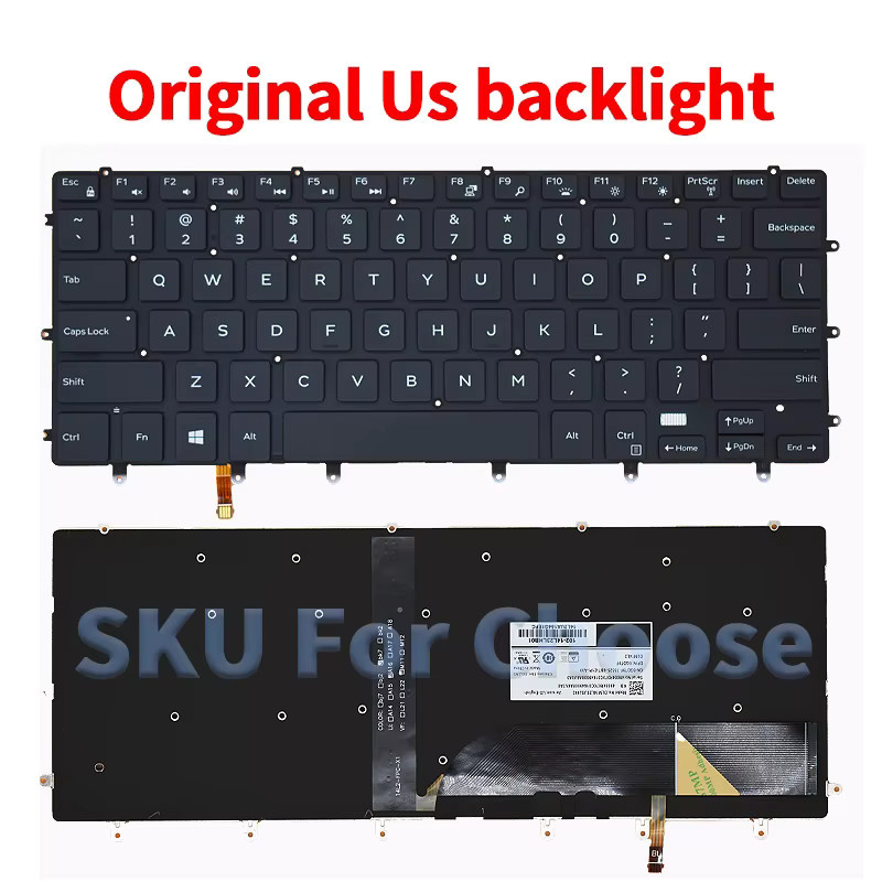 Dell Ersatztastatur für Precision 5510 5520 5530 5540 M5520 in Schwarz mit US-Layout (QWERTY) - Bild 3