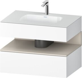 Duravit Einbauwaschtisch-Möbel-Set Qatego in Weiß, B/T/H: 80 x 55 x 60 cm - Bild 1