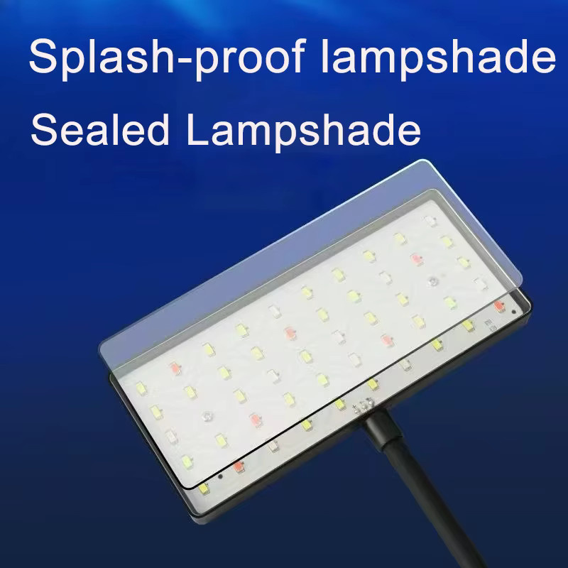 TUNFAN USB-Aquarium-LED-Licht mit vollem Spektrum, 8W dimmbare Wachstumslampe für Wasserpflanzen in Schwarz - Bild 2