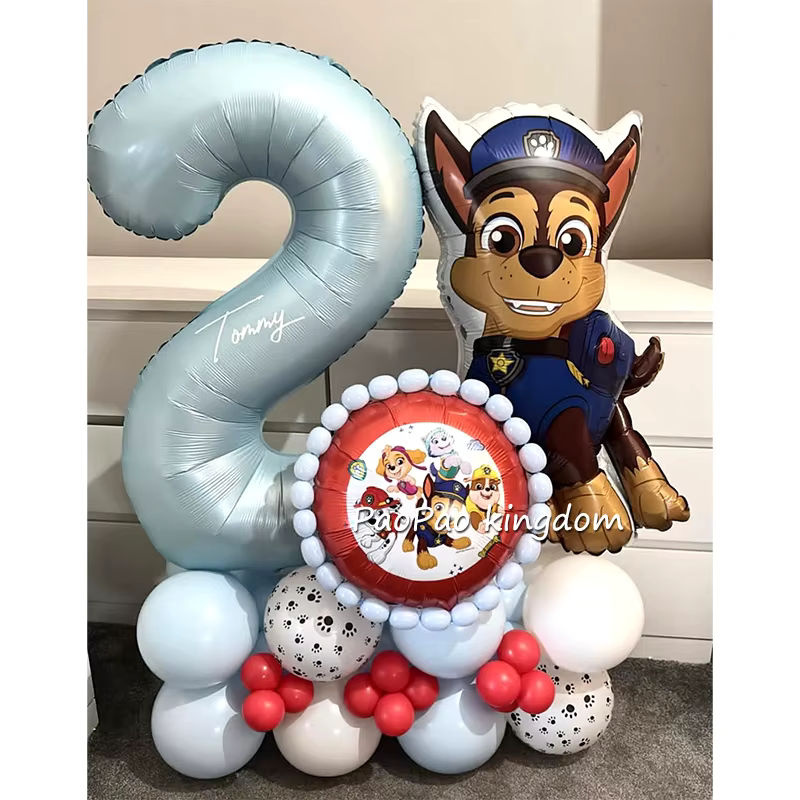 Paw Patrol Folienballons Chase und Rubble für Kindergeburtstag und Partydekoration, mehrfarbig - Bild 3