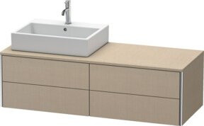 Duravit Waschtischunterschrank XSquare in Weiß mit 4 Schubladen, Breite: 140 cm, Höhe: 54,8 cm, Tiefe: 40 cm - Bild 1