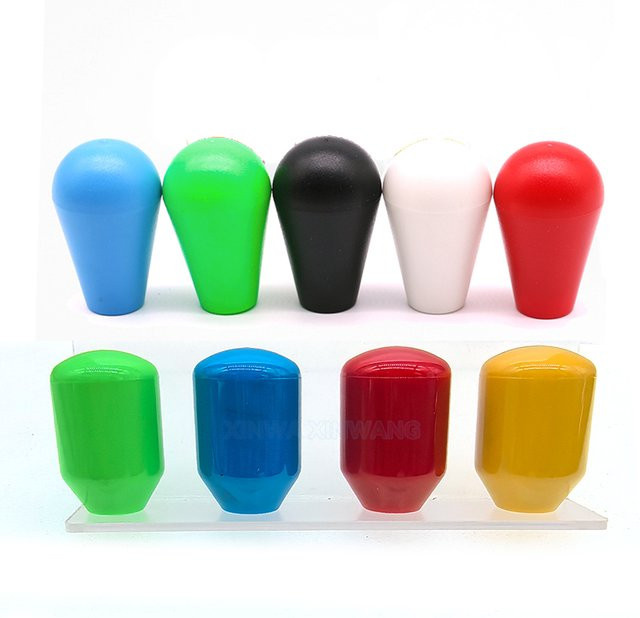 Sanwa Arcade American Oval Balltop NOBI Head Bullet Battop Top für Sanwa Joystick Command Happ Style Stick Game Machine DIY in Rot und Mehrfarbig - Bild 1
