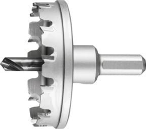 PFERD Hartmetall Lochsäge Universal in Silber mit Ø 90 mm und 12 mm Schaft-Durchmesser - Bild 1