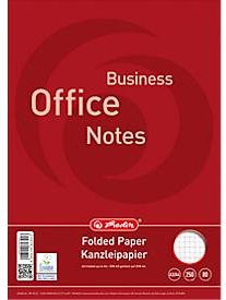 LANDRÉ Kanzleipapier Office, 250 Doppelbögen, DIN A3/A4 gefalzt, 80 g/m², kariert, ohne Rand, rot - Bild 1