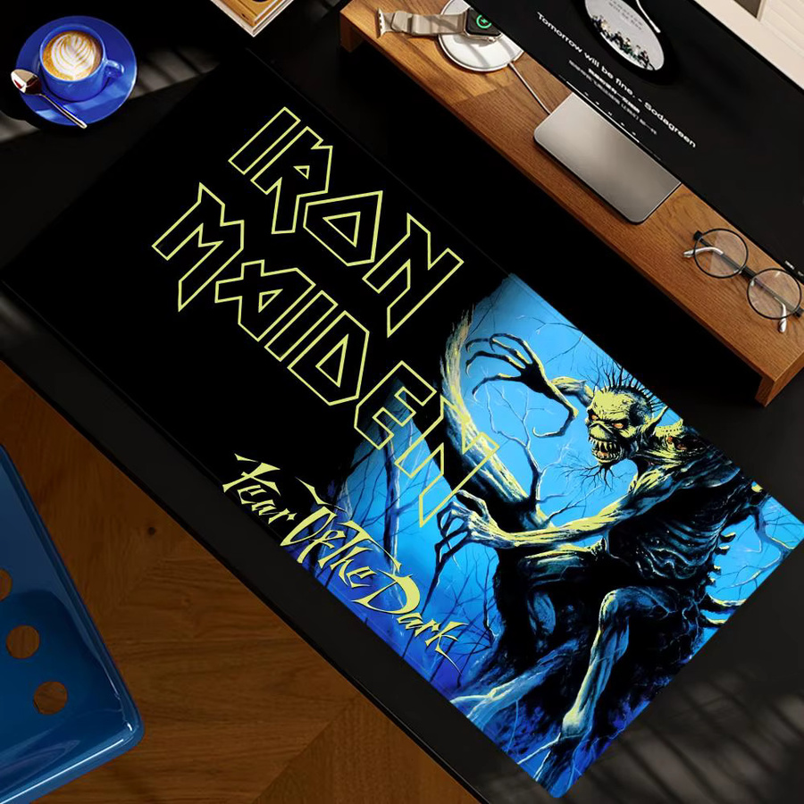 I-I-Iron Band M-Maiden Gaming Mauspad XXL in Schwarz und Multicolour als große Tischunterlage für Tastatur und Laptop - Bild 4