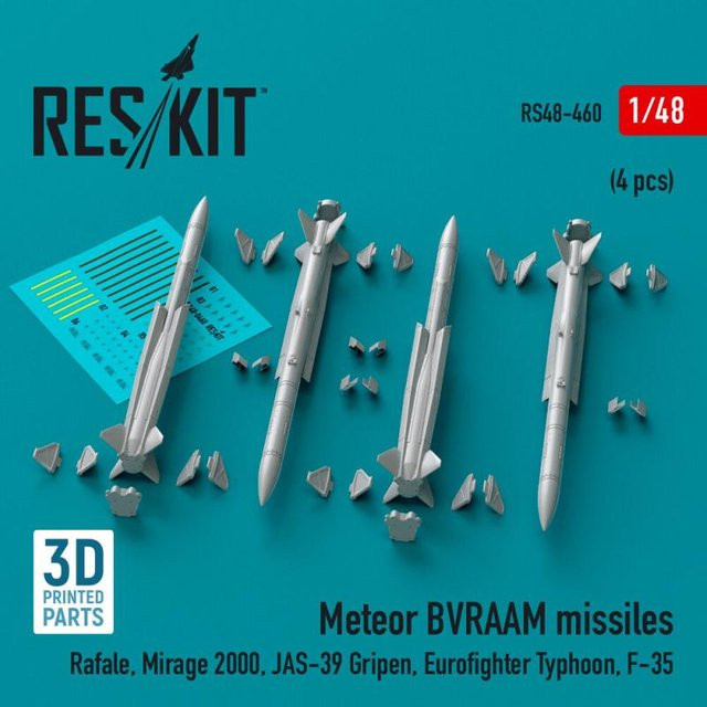 ResKit Models Meteor BVRAAM missiles, 4-teiliges Set, 3D Printed - Bild 1