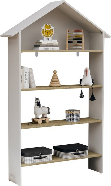 VCM Holzregal Malusa als stehendes Kinderregal für das Kinderzimmer, H x B x T: 89 x 63 x 35 cm - Bild 1
