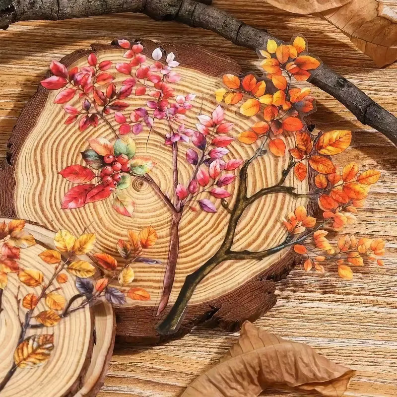 25 Stück leaffei Zweige und Blätter Aufkleber für Scrapbooking und DIY Bastelarbeiten, Multicolour, B: 16,8 cm x H: 9,9 cm - Bild 2