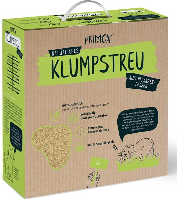 Primox Katzenstreu natürlich aus Pflanzenfasern 8 kg - Bild 1