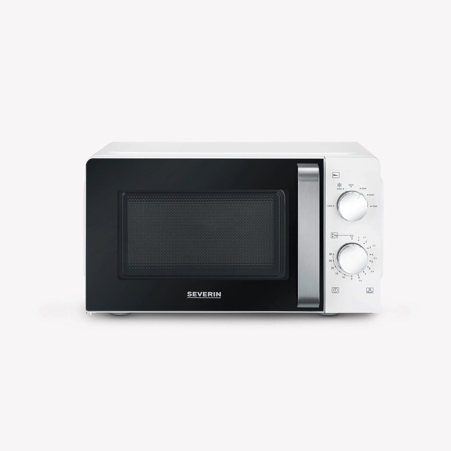 Severin Solo Mikrowelle MW 7885 in Weiß und Schwarz mit 700W Leistung und Timerfunktion, B/T/H: 44,5 x 36,0 x 36,0 cm - Bild 2