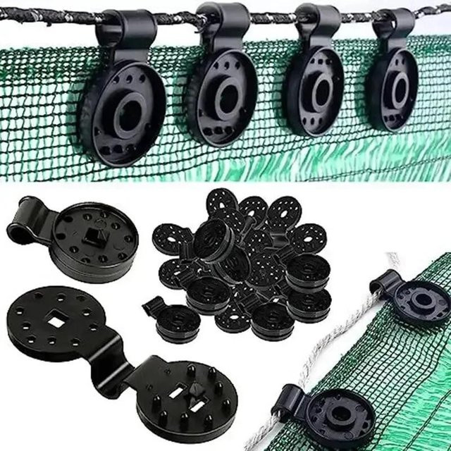 Binchi Outdoor Product Markisen Clip Set aus Kunststoff in Schwarz, 100 Stück für Sonnenschutz und Schattensegel - Bild 1