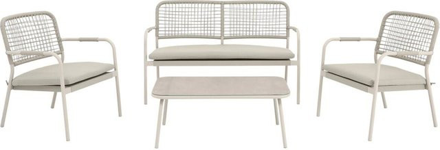Pocoline Gartensitzgruppe aus Stahl in Beige - Bild 1