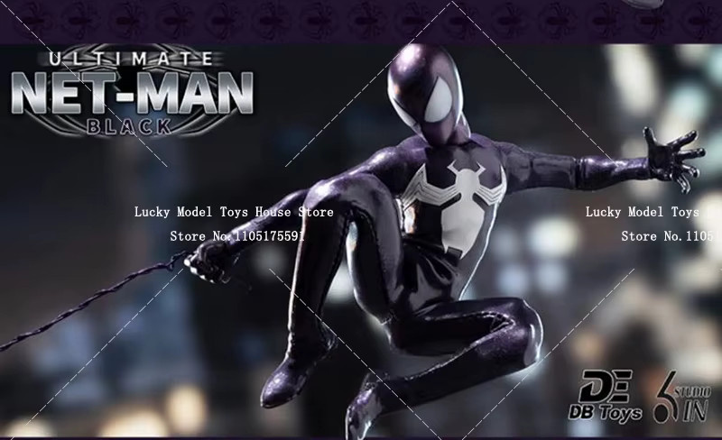 DBtoys X Ultimate Net-Man Actionfigur, Schwarz, Marvel, 6 Zoll - Bild 2