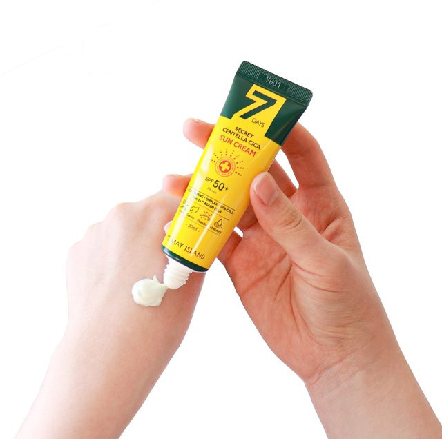 May Island 7 Days Secret Centella Cica Sonnencreme, 30 ml, LSF 50+, für unreine Haut - Bild 1