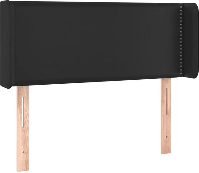 vidaXL LED Kopfteil in Schwarz aus Kunstleder mit USB-Ladeport und integrierter Beleuchtung, B/T/H: 83 x 16 x 78-88 cm - Bild 1