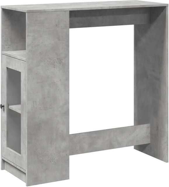 vidaXL Bartisch mit Regal in Betongrau aus Holzwerkstoff B/T/H: 101 x 40 x 103,5 cm - Bild 1