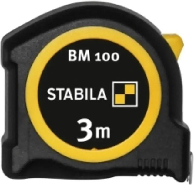Stabila Taschenbandmaß BM 100 mit 3 m Länge in Gelb-Rot - Bild 2