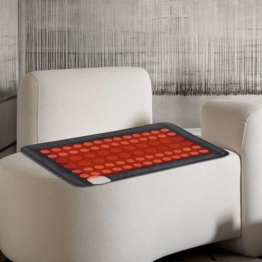 Bymaocar Jade-Heizmatte mit Infrarot-Technologie für Rückenmassage und Schmerzlinderung, Schwarz, B/H: 59,69 x 40,64 cm - Bild 3